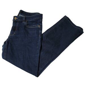 White House Black Market Crop Leg Jeans Womens Size 8 Mid Rise Dark Wash Denim